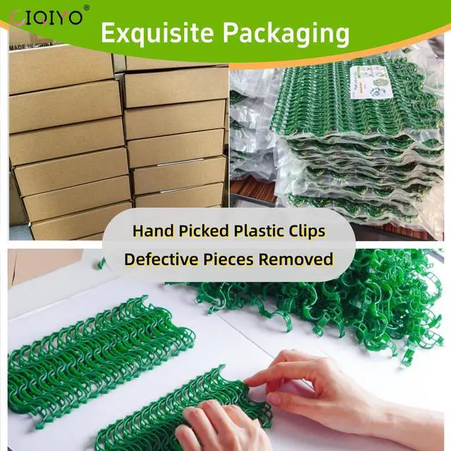 Alt view image 3 of 7 - 100 Pcs Plant Support Clips,Plastic Clips for Securing Plants | Plant Fixing Clips,Tomato Vine Clips,Garden Clips for Climbing Plants,Grape and Vine Vegetables,Reusable(100, Green)