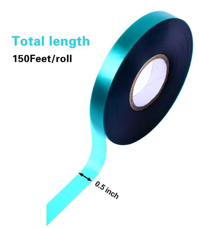 Alt view image 2 of 7 - 3 Rolls 150 Feet Stretch Tie Tape 0.5 Inch Garden Tie Tape Thick Plant Ribbon Garden Green Vinyl Stake for Indoor Outdoor Patio Plant Use