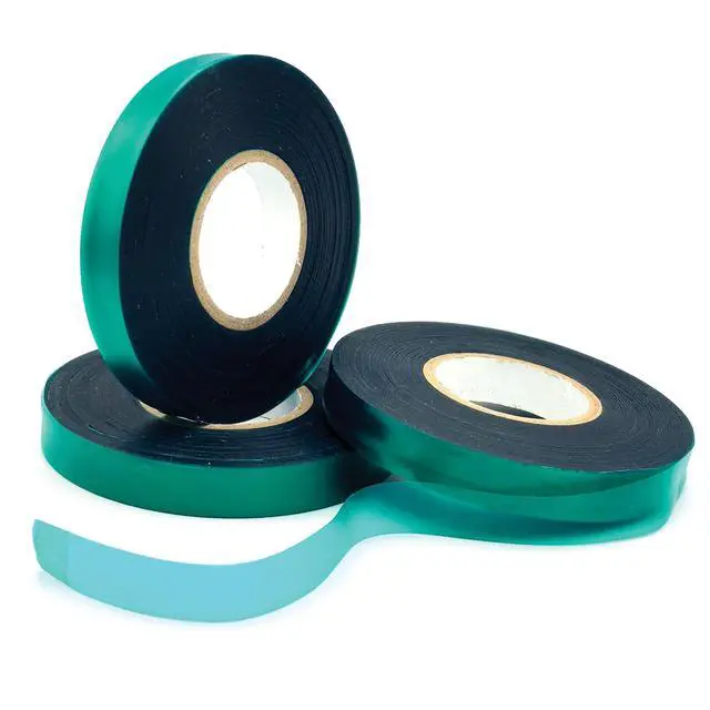 Alt view image 7 of 7 - 3 Rolls 150 Feet Stretch Tie Tape 0.5 Inch Garden Tie Tape Thick Plant Ribbon Garden Green Vinyl Stake for Indoor Outdoor Patio Plant Use