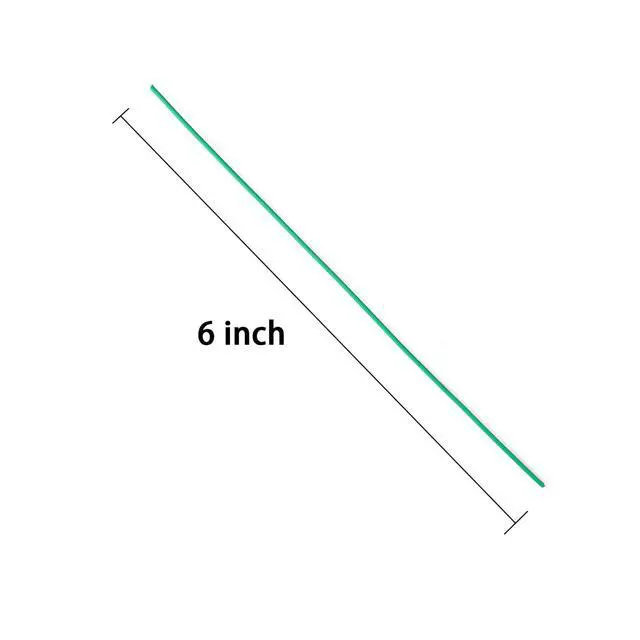 Alt view image 2 of 7 - 200 Pcs 6 inch Garden Twist Tie, Round Plastic Twist Ties for Plants, Vines and Wrapping Cords or Christmas Tree Gardening Plants Growth and Care, Office Home Cable Organization (Green)