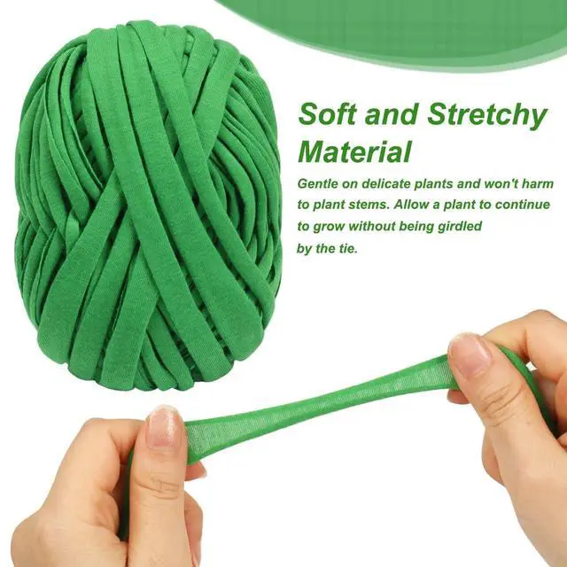 Alt view image 4 of 7 - 2 Packs Garden Twine, Soft Green Plant Ties for Tomato (196ft) | Tomato Ties for Climbing Plants, Gentle on Delicate Stems, Soft and Stretchy, Easy to Tie and Untie