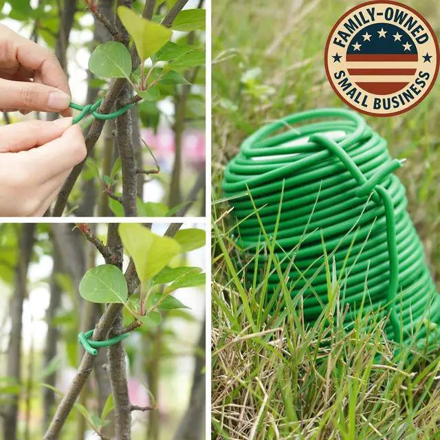 Alt view image 4 of 7 - Soft Plant Ties for Support - 65.6' Reusable Waterproof Plant Wire, 3.5mm Garden Twist, for Indoor & Outdoor Plants and Home Organizing1pc/Green
