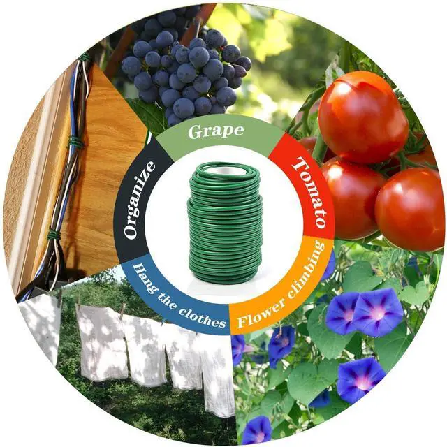 Alt view image 7 of 7 - Soft Plant Ties for Support - 65.6' Reusable Waterproof Plant Wire, 3.5mm Garden Twist, for Indoor & Outdoor Plants and Home Organizing1pc/Green