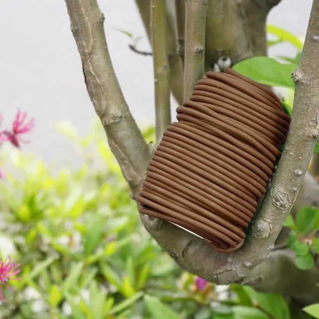 Alt view image 3 of 7 - Soft Plant Ties for Support - 65.6' Reusable Waterproof Plant Wire, 3.5mm Garden Twist, Office Organization and Decoration Binding1pc/Brown