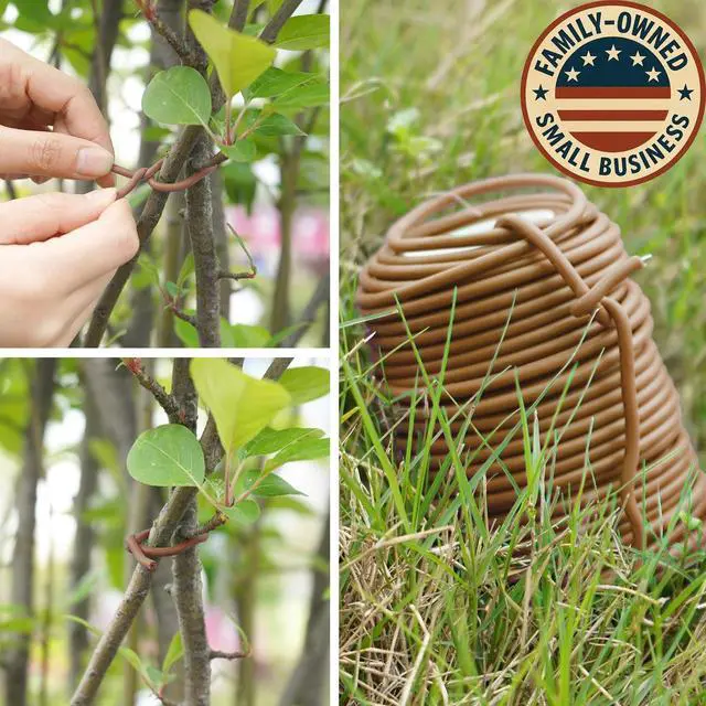 Alt view image 5 of 7 - Soft Plant Ties for Support - 65.6' Reusable Waterproof Plant Wire, 3.5mm Garden Twist, Office Organization and Decoration Binding1pc/Brown