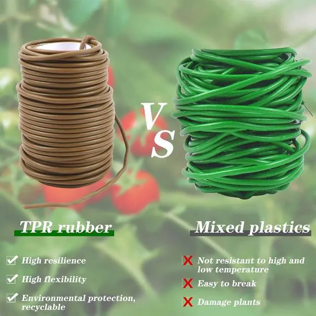 Alt view image 6 of 7 - Soft Plant Ties for Support - 65.6' Reusable Waterproof Plant Wire, 3.5mm Garden Twist, Office Organization and Decoration Binding1pc/Brown