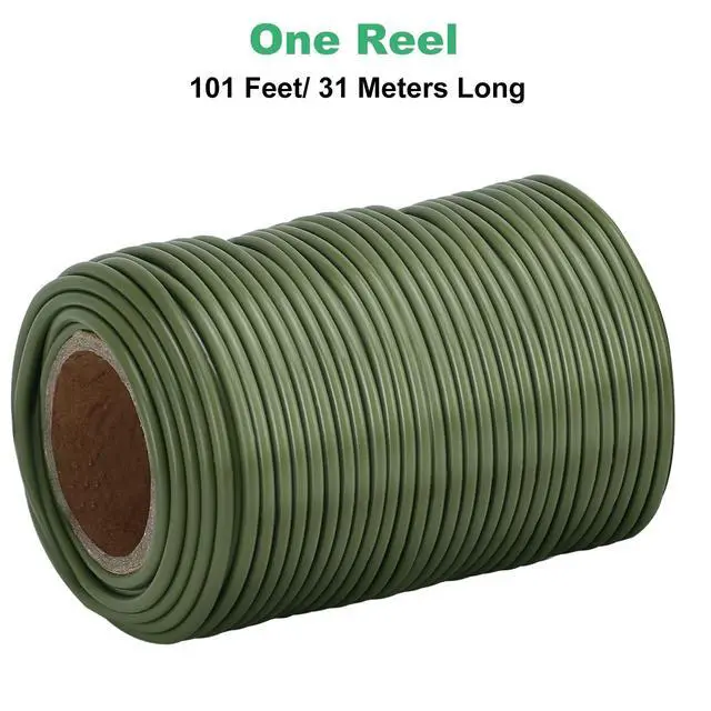 Alt view image 2 of 7 - 101 Feet Soft Plant Ties Dark Green Plant Twist Ties, Plant Ties for Support. Gardening Supplies for Plants Office Home Organization 3mm Diameter