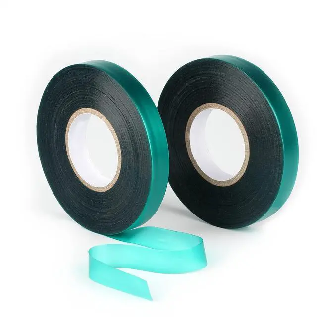 Main image of Stretch Tie Tape Roll 2 Rolls Total 300 Feet 1/2" Green | Garden Tape Plant Tapes Plant Garden Tie for Climbing Plants Branches Flowers