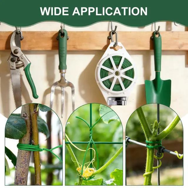 Alt view image 5 of 7 - Twist Ties, 262 Feet Sturdy Garden Plant Ties with Built-in Cutter | Rustproof & Flexible Gardening Twist TiesCut to Any Length Tie for Tomatoes, Vines, Flowers, Indoor/Outdoor, Home & Office