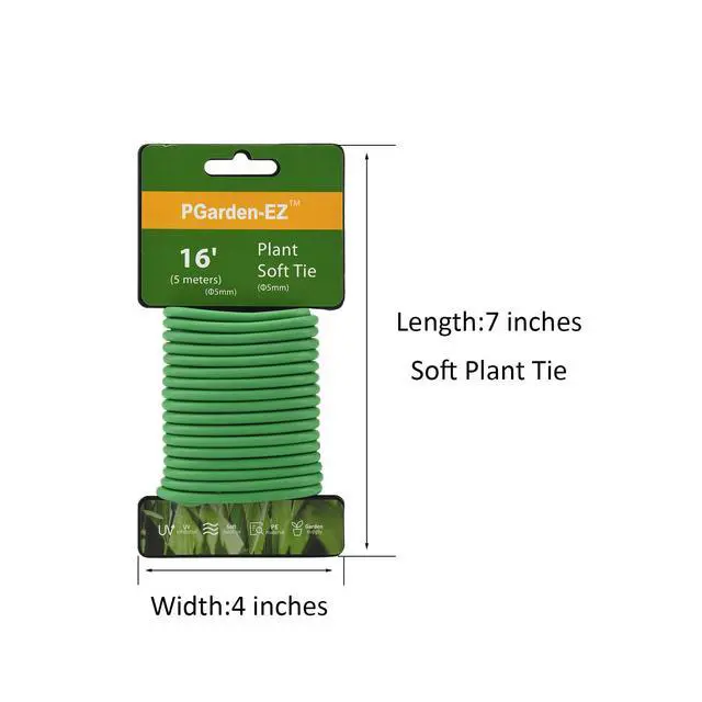 Alt view image 5 of 7 - Green Soft Twist Tie Plant Tie Flexible TPR Garden Supply, for Tomatoes Roses Vines Organizing(16.4 feet/ 5 Meters), 16 feet