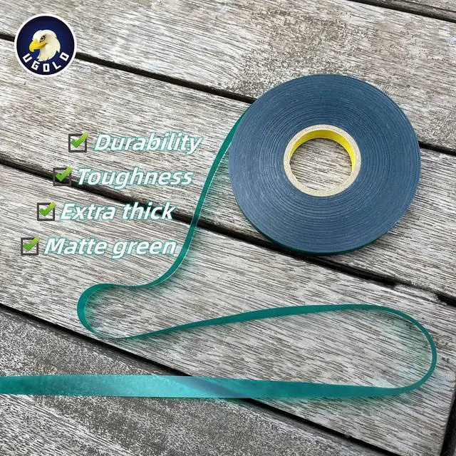Alt view image 2 of 5 - 8 mil Extra Thick Heavy Duty 150 Feet x 1/2" Stretch Plant Tie Tape, Garden Tie Tape for Planting and Grafting, Plant Ribbon for Tomatoes, Grapes and Trees, Tree Tape, Garden Stake for Vinyard
