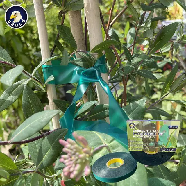 Alt view image 3 of 5 - 8 mil Extra Thick Heavy Duty 150 Feet x 1/2" Stretch Plant Tie Tape, Garden Tie Tape for Planting and Grafting, Plant Ribbon for Tomatoes, Grapes and Trees, Tree Tape, Garden Stake for Vinyard