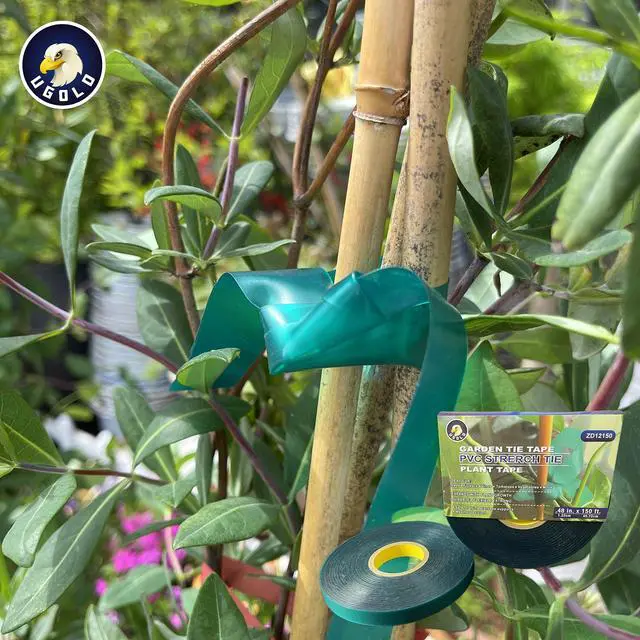 Alt view image 5 of 5 - 8 mil Extra Thick Heavy Duty 150 Feet x 1/2" Stretch Plant Tie Tape, Garden Tie Tape for Planting and Grafting, Plant Ribbon for Tomatoes, Grapes and Trees, Tree Tape, Garden Stake for Vinyard