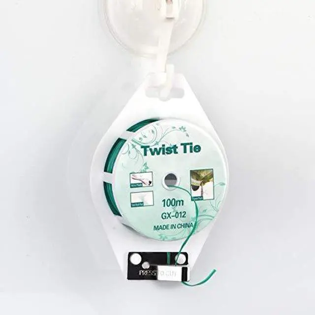 Alt view image 7 of 7 - 328ft (100m) Twist Ties, Green Garden Plant Ties with Cutter for Gardening and Office Organization, Home