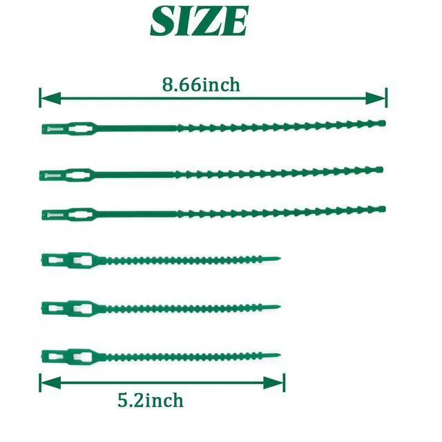 Alt view image 2 of 5 - 200PCS Adjustable Plant Ties - Flexible Green Multi-Function Sturdy Garden Twist Tie for Plant Support, Tree, Shrub - PT-200