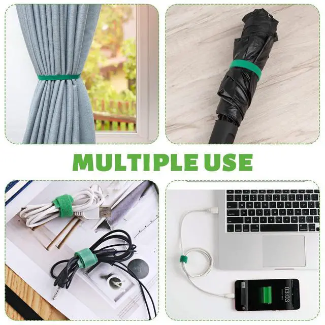 Alt view image 6 of 7 - Plant Tape, 6 Roll 196 Ft Green Garden Tape, Adjustable Twist Ties for Plants Support 1/2", Reusable Garden Ties for Climbing Plants, Gardening Tape for Outdoor Indoor Plants
