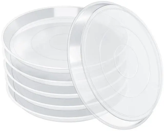 Main image of 6 Pack Clear Plant Saucer, Durable Plant Drip Trays Saucers for Pots, No Holes Water Catcher Trays for Indoor Outdoor Planter, Sturdy Base Plate(6", Clear)