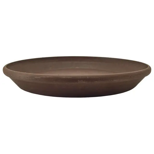 Alt view image 2 of 4 - AP30C 12-inch Plastic/Stone/Wood Composite Plant Saucer Drip Tray No Drainage Hole (Drillable), Indoor/Outer Water Tray, Chocolate