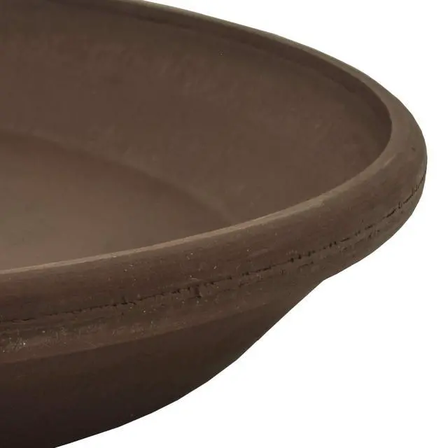 Alt view image 3 of 4 - AP30C 12-inch Plastic/Stone/Wood Composite Plant Saucer Drip Tray No Drainage Hole (Drillable), Indoor/Outer Water Tray, Chocolate