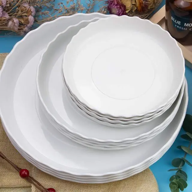 Alt view image 6 of 6 - 12 Pack Plastic White Round Wave Plant Saucer,Durable Heavy Duty Flower Plant Pot Drip Tray Container for Home Garden Indoor and Out Door Plant (6 Inch/8 Inch/10 Inch)