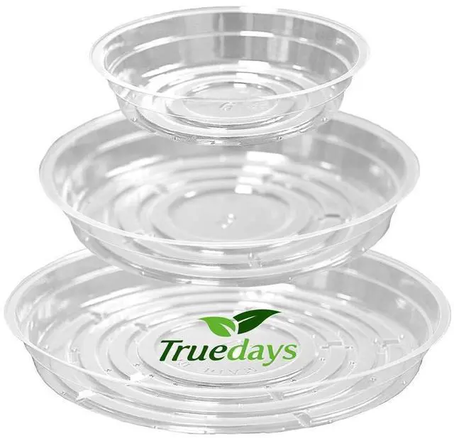 Main image of 15 Pack(6 inch/8inch/10inch) Clear Plant Saucers Flower Pot Tray Excellent for Indoor & Outdoor Plants