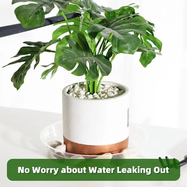 Alt view image 5 of 7 - 15 Pack(6 inch/8inch/10inch) Clear Plant Saucers Flower Pot Tray Excellent for Indoor & Outdoor Plants