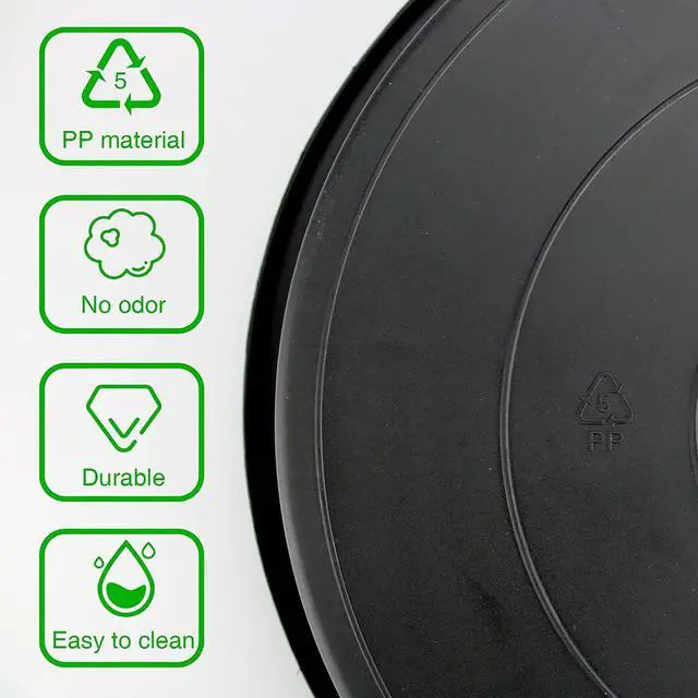 Alt view image 3 of 7 - Black Plant Saucer for Indoors,3 Pack 12inch Plastic Flower Plant Pot Saucer, Plastic Plant Saucer Drip Trays for Indoor and Outdoor Plants(3)