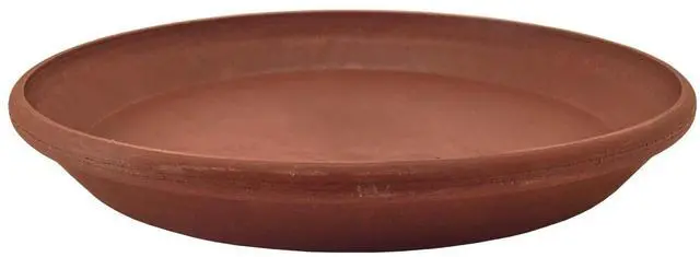 Main image of AP35TC 14-inch Plastic/Stone/Wood Composite Plant Saucer Drip Tray No Drainage Hole (Drillable), Indoor/Outer Water Tray, Terra Cotta Color