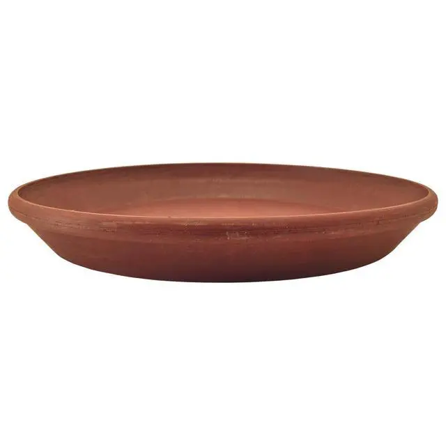 Alt view image 2 of 4 - AP35TC 14-inch Plastic/Stone/Wood Composite Plant Saucer Drip Tray No Drainage Hole (Drillable), Indoor/Outer Water Tray, Terra Cotta Color