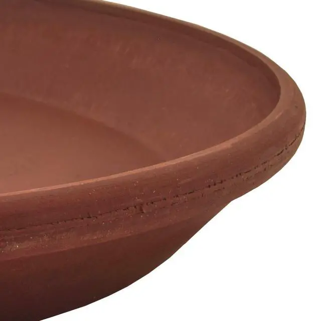 Alt view image 3 of 4 - AP35TC 14-inch Plastic/Stone/Wood Composite Plant Saucer Drip Tray No Drainage Hole (Drillable), Indoor/Outer Water Tray, Terra Cotta Color