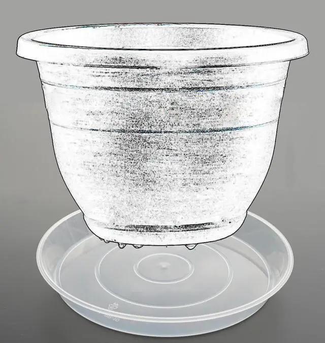 Alt view image 6 of 7 - 20 Pack Plant Saucer Tray (6 8 10 12 inch), Plant Saucers for Indoors Outdoor, Plastic Heavy Duty Drainage Drip Water Trays for Planter Pots Flower, Clear Pot Saucers Trays for Plants