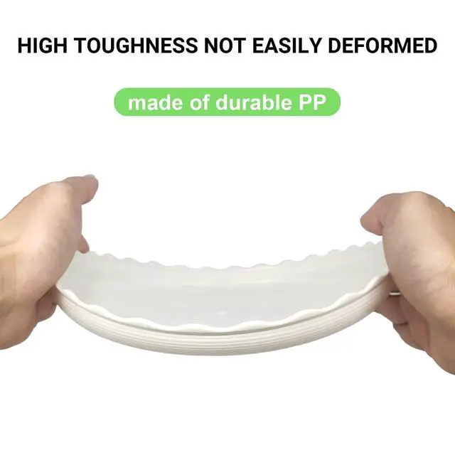 Alt view image 5 of 7 - 12Pcs Plant Saucer, 6 8 10 Inch Durable Plastic Plant Trays for Pots, White Round Plant Pot Saucers, Drip Tray for Indoor and Outdoor Garden
