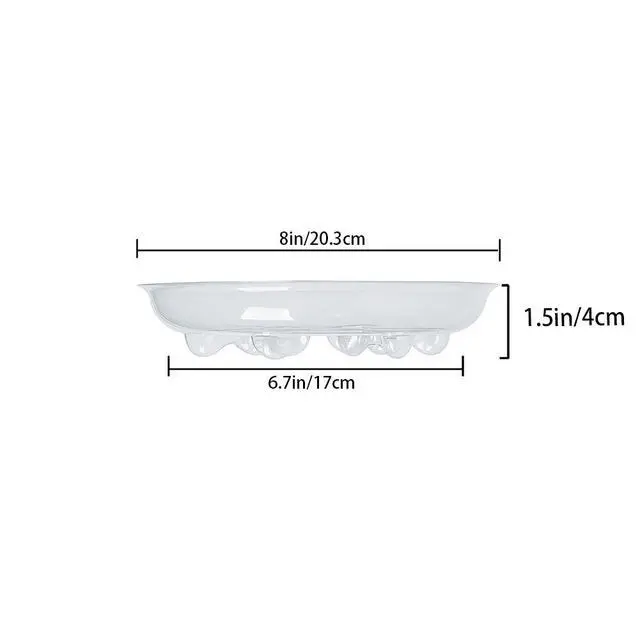 Alt view image 2 of 5 - 5 Pieces of 8 inch Clear Thick Plastic Heavy Duty Plant Sturdy Saucer Drip Trays for pots (8")