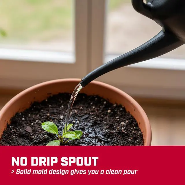 Alt view image 4 of 7 - 1/2-Gallon Watering Can, Lightweight for Easy Watering | Lightweight compact design; ideal for indoor plants watering with large opening for easy refill and controlled pour