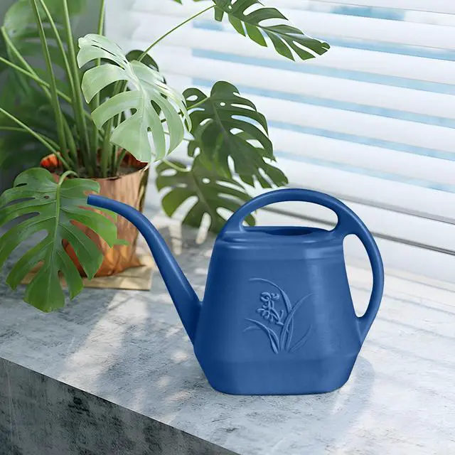 Alt view image 5 of 7 - Plastic Watering Can Grip -1/2 Gallon - Blue | With Long Spout for Watering-Home Indoor and Outdoor Garden