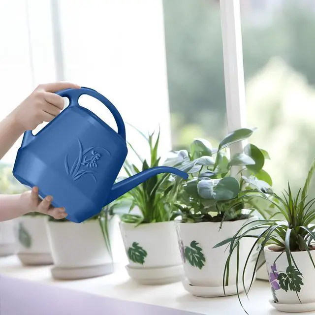 Alt view image 6 of 7 - Plastic Watering Can Grip -1/2 Gallon - Blue | With Long Spout for Watering-Home Indoor and Outdoor Garden