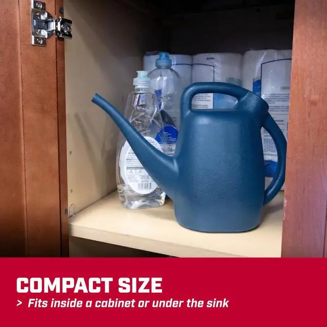 Alt view image 5 of 7 - 1/2-Gallon Watering Can, Lightweight for Easy Watering | Recycled lightweight design; ideal for indoor plants watering with large opening for easy refill and controlled pour