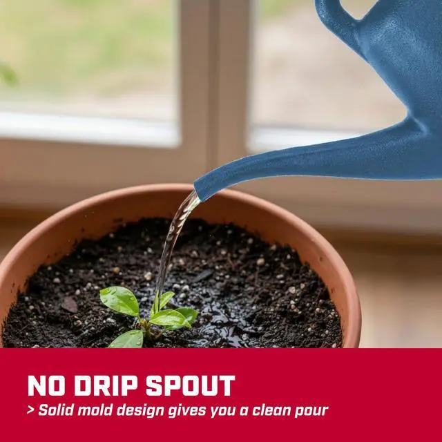 Alt view image 6 of 7 - 1/2-Gallon Watering Can, Lightweight for Easy Watering | Recycled lightweight design; ideal for indoor plants watering with large opening for easy refill and controlled pour