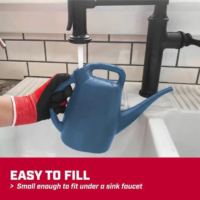 Alt view image 7 of 7 - 1/2-Gallon Watering Can, Lightweight for Easy Watering | Recycled lightweight design; ideal for indoor plants watering with large opening for easy refill and controlled pour