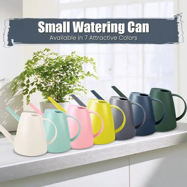 Alt view image 7 of 7 - 1.8L Watering Can, Small Watering Can for Indoor Plants with Long Spout | Long Spout Water Can, Detachable Shower Head, Small Plastic, Indoor Plants, Houseplants, Garden Flowers, Approx. 0.5 gallon