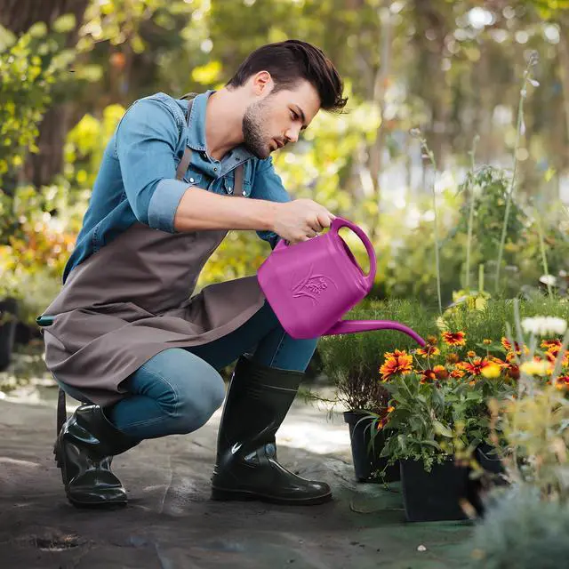 Alt view image 4 of 7 - Plant Watering Can - 1/2 Gallon - Rose Red | With Long Spout for Watering-Home Indoor and Outdoor Garden