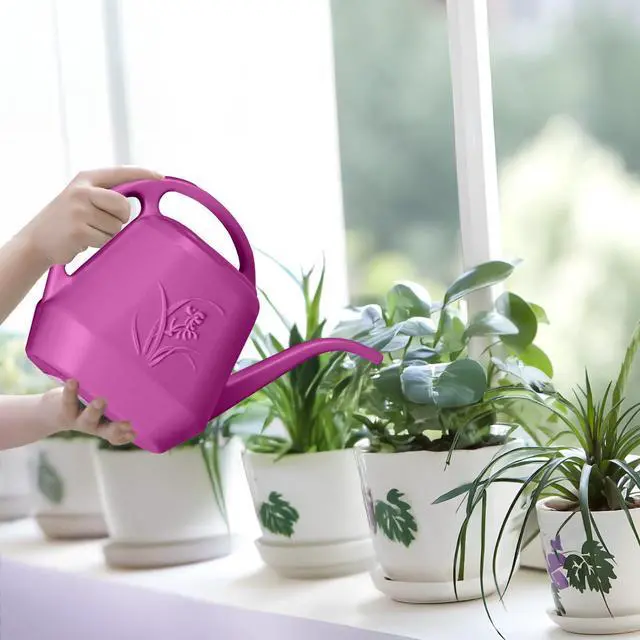 Alt view image 6 of 7 - Plant Watering Can - 1/2 Gallon - Rose Red | With Long Spout for Watering-Home Indoor and Outdoor Garden