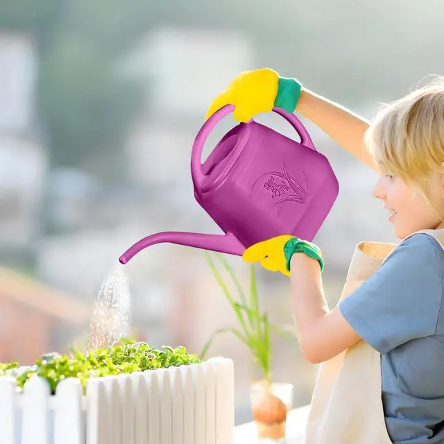 Alt view image 7 of 7 - Plant Watering Can - 1/2 Gallon - Rose Red | With Long Spout for Watering-Home Indoor and Outdoor Garden