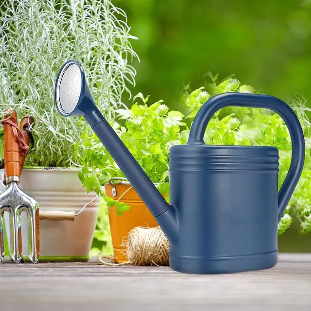 Alt view image 6 of 6 - 1 Gallon Watering Can for Indoor Plants, Garden Watering Cans for Outdoor Plant House Flower, Modern Plant Watering Can Large Long Spout with Sprinkler Head