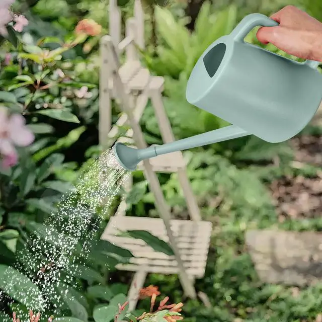 Alt view image 7 of 7 - Plant Watering Can - for Indoor and Outdoor Home Garden Plants - with Long Spout - Light Green - 1/2 Gallon