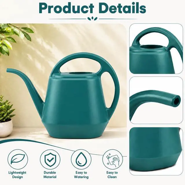 Alt view image 3 of 7 - Watering Can Plastic 4 Litre Lightweight Water Sprayer Watering Bottle for Garden Outdoor House Flower Bonsai Plant (Green)