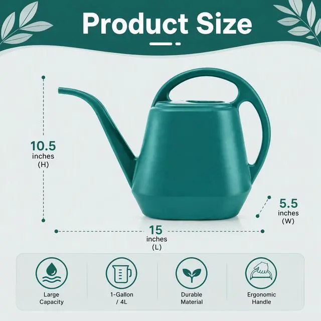 Alt view image 2 of 7 - Watering Can Plastic 4 Litre Lightweight Water Sprayer Watering Bottle for Garden Outdoor House Flower Bonsai Plant (Green)