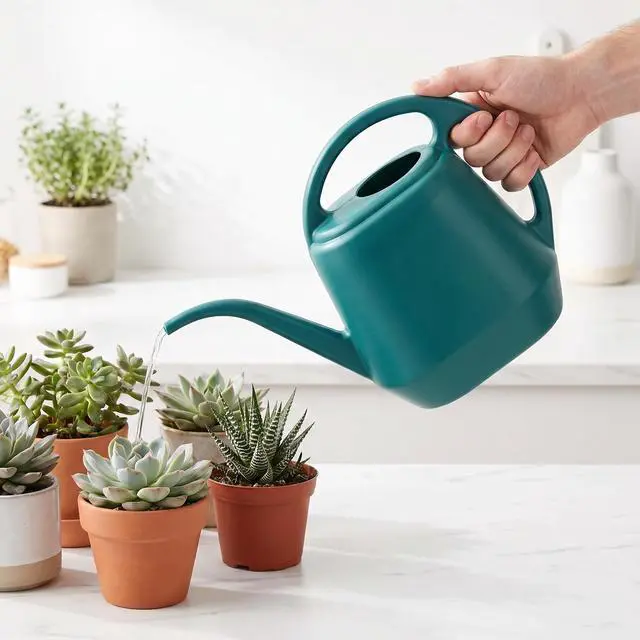 Alt view image 6 of 7 - Watering Can Plastic 4 Litre Lightweight Water Sprayer Watering Bottle for Garden Outdoor House Flower Bonsai Plant (Green)