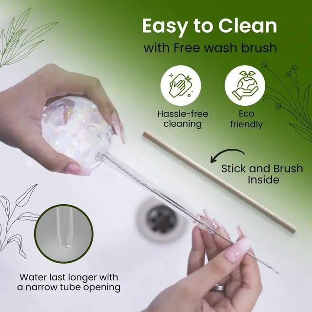 Alt view image 4 of 7 - Iridescent Self Watering Globes, Glass Rainbow Plant Watering Globes, Self Watering Planter Insert, Automatic Plant Waterer Indoor (Medium-2 Pcs Iridescent, Medium)
