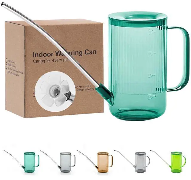Main image of Small Watering Can for Indoor Plants, Flowers, Succulents with Long Spout 34oz(Green)